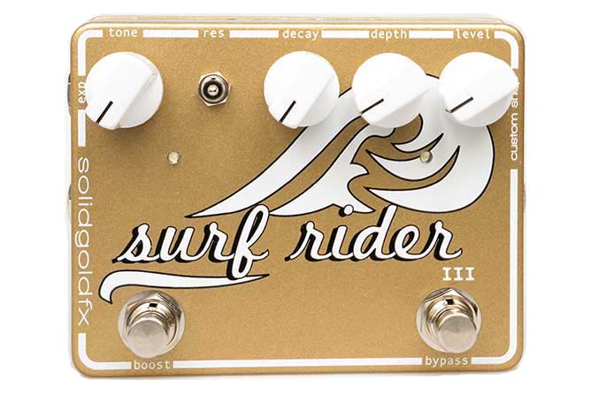 Solid Gold FX Surf Rider III reverb - Custom Shop Bullion Gold